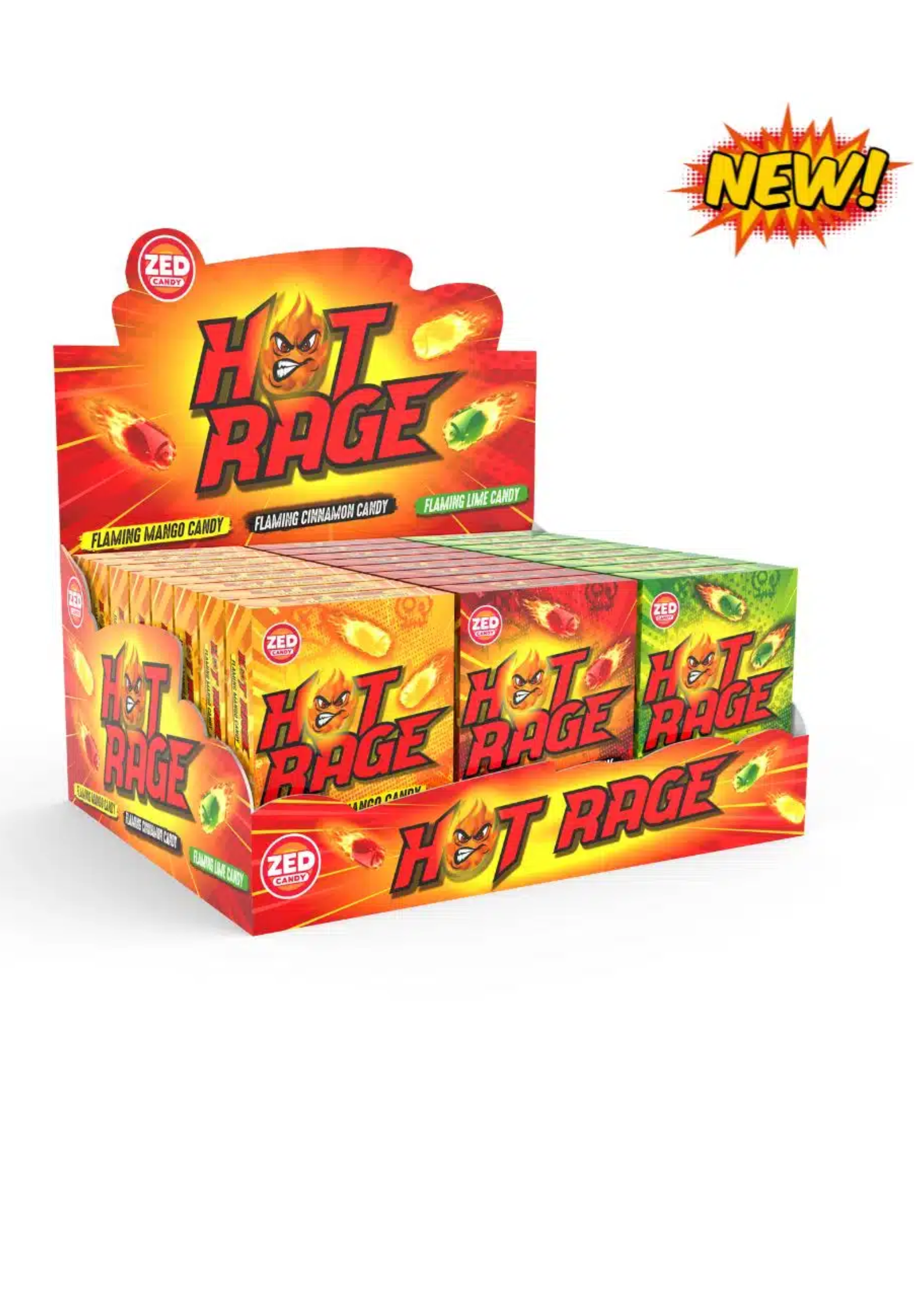 Hot Rage Candy Assortment - 50 g x 24 | Candy Stock